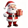 Adornos acrílicos de Papá Noel más vendidos para decoración del árbol de Navidad en casa y decoraciones colgantes para escenas de fiesta