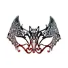 Máscara de Halloween media cara fiesta de máscaras maquillaje de fiesta de máscaras con incrustaciones de diamantes reina vampiro noble transfronteriza murciélago hueco