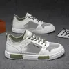 Zapatos para Hombre Estilo Nuevo Transpirables Delgados Malla Hueca Estilo Coreano Tendencia Tenis Blancos Caña Baja Zapatos Trendy para Exteriores