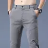 Calça Social Masculina de Corte Reto Primavera e Verão 2026 Novo Estilo Primavera e Verão Modelagem Solta Cintura Elástica com Cinto Calça Longa Casual Masculina
