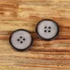Nuevos Botones de Cuerno Natural Marrón Mate con Bordes Redondos Chaqueta Abrigo de Lana Retro Botones de Cuerno de Cuatro Ojos