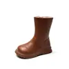 Botas de media caña estilo coreano para niña 2026 Otoño/Invierno Botas Martin retro para niños Botas individuales para niños mayores Confortables Talladas