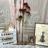 Flores Artificiais de Peônia de 6 Camadas para Decoração de Corredor de Casamento, Flores para Decoração de Salão de Casamento, Flores Artificiais de Plástico Arranjo de Flores DIY