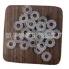 Jalea de Lichi Hielo Natural Ágata Blanca Calcedonia Anillo Corredizo DIY Pulsera Circular de Jade con Cuentas Anillo de Presión Accesorios