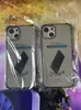 Adequado para Iphone15Promax Space Shell Borda Reta 14Plus Espessado Anti-Queda 13 Apple Transparente 12 Capa de Celular