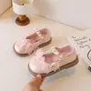 Sapatos Princesa Estilo Britânico Diário de Primavera para Meninas, Sapatos Pequenos de Couro com Laço de Fita Decorativo, Sapatos Baixos Infantis para Bebês Meninas