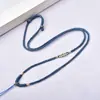 Cordão de Jadeíta de Alta Qualidade Feito à Mão Corda de Colar com Pé de Ouro Corda de Colar com Nó de Flor de Pessegueiro Corda Totalmente Feita à Mão