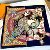 90 centímetros novo artesanal ondulação leopardo cadeia de correspondência de cores sarja das mulheres lenço quadrado lenço Amazon