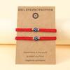 Joyería transfronteriza para cuentas planas de resina creativas Pulsera de bendición del ojo de diablo turco Cuerda de mano tejida a mano