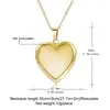 Collar de Acero Inoxidable 316L con Forma de Corazón de Superficie Lisa, Popular en Europa y América, Se Puede Abrir para Transferencia de Fotos, Joyería para Mujeres