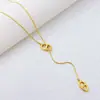 Collar Largo con Flecos de Estrella de Pedrería Estilo Fresco y Dulce, Versátil para el Uso Diario, Cadena para Clavícula de Flor de Cuatro Hojas que Conserva el Color de Acero Inoxidable para Mujeres
