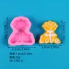 Molde de Silicone para Fazer Velas Perfumadas com Letras Longas, Rosa, Tulipa, Bolo Mousse, Ornamento de Gesso DIY