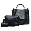 Bolso de Moda Transfronterizo 2024 Nuevo Europeo y Americano Bolso de Cocodrilo de Cuatro Piezas Bolso de Hombro Bandolera de Gran Capacidad