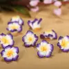 12mm arcilla blanda flor huevo flor pequeña con diamante DIY lindos pendientes de botón joyería creativa para uñas accesorios de calcomanía decorativa