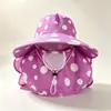 Sombrero de Pescador Rojo de Lunares Dulce y Lindo para Mujer, Protección Solar de Verano, Estilo Retro Francés con Lazo, Ala Ancha, Sombrero de Cubo Adelgazante
