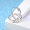 Anillo de pareja AMOR nudo permanente anillo concéntrico para hombres y mujeres versión coreana del anillo con anillo de apertura ajustable anillo de lote