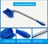 Escova para Lavagem de Carro com Cabo Longo Azul, Escova para Limpeza de Rodas Antiderrapante Anticongelante Pegada Macia Cabo Extra Longo para Pneus e Rodas