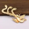 Diseño de Copyright Shangjia Par de Accesorios de Fénix de Latón, Adorno para el Cabello de Estilo Antiguo, Pasador, Material Hecho a Mano, Nuevo Estilo Chino