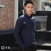 Fábrica de Origen Ropa de Secado Rápido para Hombre Camiseta Deportiva de Ocio al Aire Libre Manga Larga Top Camisa Polo Medio Cierre Ropa de Fitness para Hombre