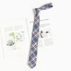 Corbata Azul a Rayas Estilo Japonés para Camisas, Patrón Perezoso Estilo Universitario Jk, Pajarita Anudada a Mano para Mujer, Dk para Hombre