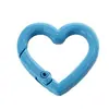 Color de pintura hebilla de resorte de aleación en forma de corazón anillo de resorte abierto llavero para auriculares colgante de equipaje accesorios de bricolaje