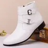 Botas de Cuero Estilo Británico de Negocios Puntiagudas Zapatos de Hombre Botas Martin de Caña Alta para Hombre Botas de Hombre Resistentes al Desgaste Caña Media-Alta Estilo Otoño/Invierno Talla Grande