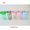 Copo Portátil de Plástico 500ml Copo Portátil para Shake Pó de Proteína Fitness Copo de Água Esportivo Copo com Tampa Portátil