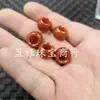 Pedras Redondas de Ágata Vermelha do Sul com Furo Grande, Pedras de Ágata Jade Vermelho Caqui, Contas de Ábaco, Contas Espaçadoras, Pedras para Joias