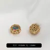 Cuentas Espaciadoras de Encaje de Diamante Chapadas en Oro de 14 Quilates que Conservan el Color Hechas a Mano DIY Pulsera de Perlas y Cristal Accesorios de Joyería con Cuentas