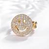 Anillo de Cara Sonriente Exagerada Moda para Mujer Personalizado Celebridad de Internet Anillo de Temperamento Coreano Retro Anillo para Dedo Índice Joyería Europea y Americana