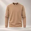 Camiseta Térmica de Veludo Alemão para Homens, 320g, Popular no Outono e Inverno, Veludo Dupla Face, Quente, Confortável, Macia, Casual, Versátil, Moletom Gola Redonda