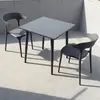 Mesa de balcón exterior, mesa redonda pequeña de acero al carbono anti-sol y a prueba de lluvia para patio exterior, patio y tienda de té de leche