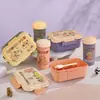 Lonchera sellada de dibujos animados se puede calentar en el microondas, lonchera portátil compartimentada para oficinistas y estudiantes, caja de frutas para picnic
