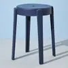 Banqueta de Plástico Espessada Doméstica Sala de Estar Nórdica Banqueta de Mesa de Jantar Banco Alto Banqueta de Borracha Simples Moderna Banqueta Redonda da Moda Cadeira