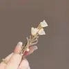 Xiaohongshu Perfume de Tulipán Adorno para el Cabello con Pedrería Clip de Celebridad de Internet Clip de Presión Simple Coreano Nuevo Clip para el Cabello de Flor de Perla de Imitación de Concha