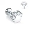 Brincos de Gato em Titânio F136 Unhas de Lábio Liga de Titânio G23 Dente Interno Design Anti-Queda Unhas de Osso da Orelha Unhas Cocleares Joias para Piercing