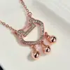 Venta Directa de Fábrica Personalizada Moda Cadena para Clavícula Collar con Colgante de Circonita Nuevo Diseño Calidad Ins Estilo Minimalista Europeo y Americano