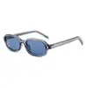 Gafas de sol de marco estrecho estilo europeo y americano 2026 para mujer, protección UV, montura ovalada, a la moda, sencillas, versátiles, de plástico