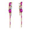 Acessórios de moda europeus e americanos brincos exagerados com diamantes completos brincos de strass multicoloridos sexy brincos de diamantes completos