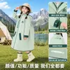 Impermeable largo para niños para estudiantes, poncho de lluvia para estudiantes de primaria, niños y niñas, adecuado para mochilas escolares, protección de cuerpo completo para adultos que van a la escuela