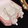 Estilo coreano Elegante e Elegante Ins Brincos de Moda Incrustados de Diamantes Brincos Pequenos e Requintados Borla Brincos Doces Todos os Brincos de Viajante