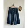 Pantalones pitillo azules de cintura alta para mujer, que estilizan y son cropped, adecuados para ir al trabajo, alargan las piernas, jeans casuales de nuevo estilo, pantalones de pierna ancha a la moda