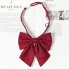 Corbata Jk Borgoña para Mujer, Estilo Japonés, Corbata de Rayas Perezosas Sin Nudo, Uniforme Académico, Foto de Graduación, Accesorio de Uniforme Escolar