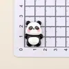 Accesorios Pequeños de Resina Panda Rojo Joyería DIY Funda para Teléfono Móvil Agujero Colgante para Zapato Parche Accesorios para el Cabello Llavero Imán para Refrigerador