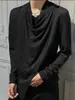 Camiseta transpirable de manga larga plisada con protección solar, ligera, fresca, transpirable, estilo 'old money', top elegante para el verano