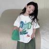 Camiseta Base de Algodón de Manga Corta para Niños y Niñas Ropa de Verano para Niños Camiseta Infantil con Estampado de Elefante Graffiti para Niños Top de Media Manga para Bebé