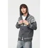 Rumeng Marca de moda callejera retro estilo japonés, suéter tejido con botones de cuerno, unisex, corte holgado, adecuado para parejas, suéter casual versátil para otoño