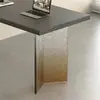 Placa de Suporte para Perna de Mesa Acrílica Marrom em Forma de V com Padrão de Pedra, Mesa de Console, Mesa de Centro, Escrivaninha, Processamento de Perna de Mesa Flutuante