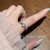 Anillo Prismatico de Jade Azul Natural Xiaohongshu para Venta al por Mayor, con Incrustaciones de Plata S925, Estilo Encaje Fresco