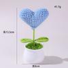 Flor de Lã Feita à Mão Flor de Girassol Tricotada Planta em Vaso Decoração de Mesa de Escritório Presente para Irmã Professora